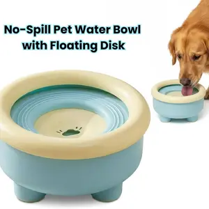 Large Capacity Pet Water Bowl, Colorful Floating Design, Adjustable Flow Control, Splash Proof, Suitable for Cats and Dogs