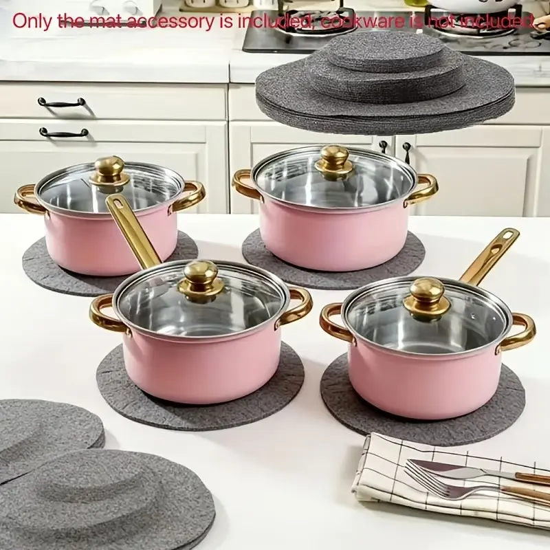 12 Piece Heat Resistant Pot Pads Set, 3 Sizes Available, Scratch-Resistant Insulation Pads, Protect Your Cookware and Utensils