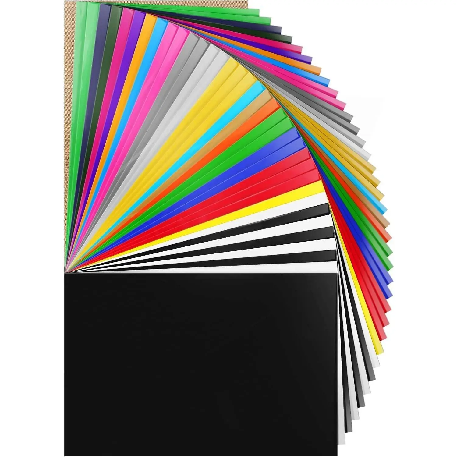 HTV Heat Transfer Vinyl Bundle 37Pack 12" x 10" Vinyl Sheets,Iron  Vinyl for Cricut & Heat Press Machine, Than 20  Colors for DIY Fabrics T-Shirts