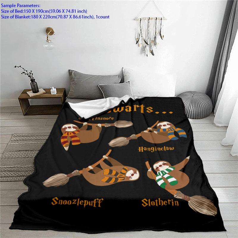 Cartoon Sloth Pattern Blanket, 1 Count Soft Warm Throw Blanket, Air-conditioned Room Blanket, Warm Nap Blanket for Home Office Travel, Cozy Throw Blanket, Soft Fluffy Blanket