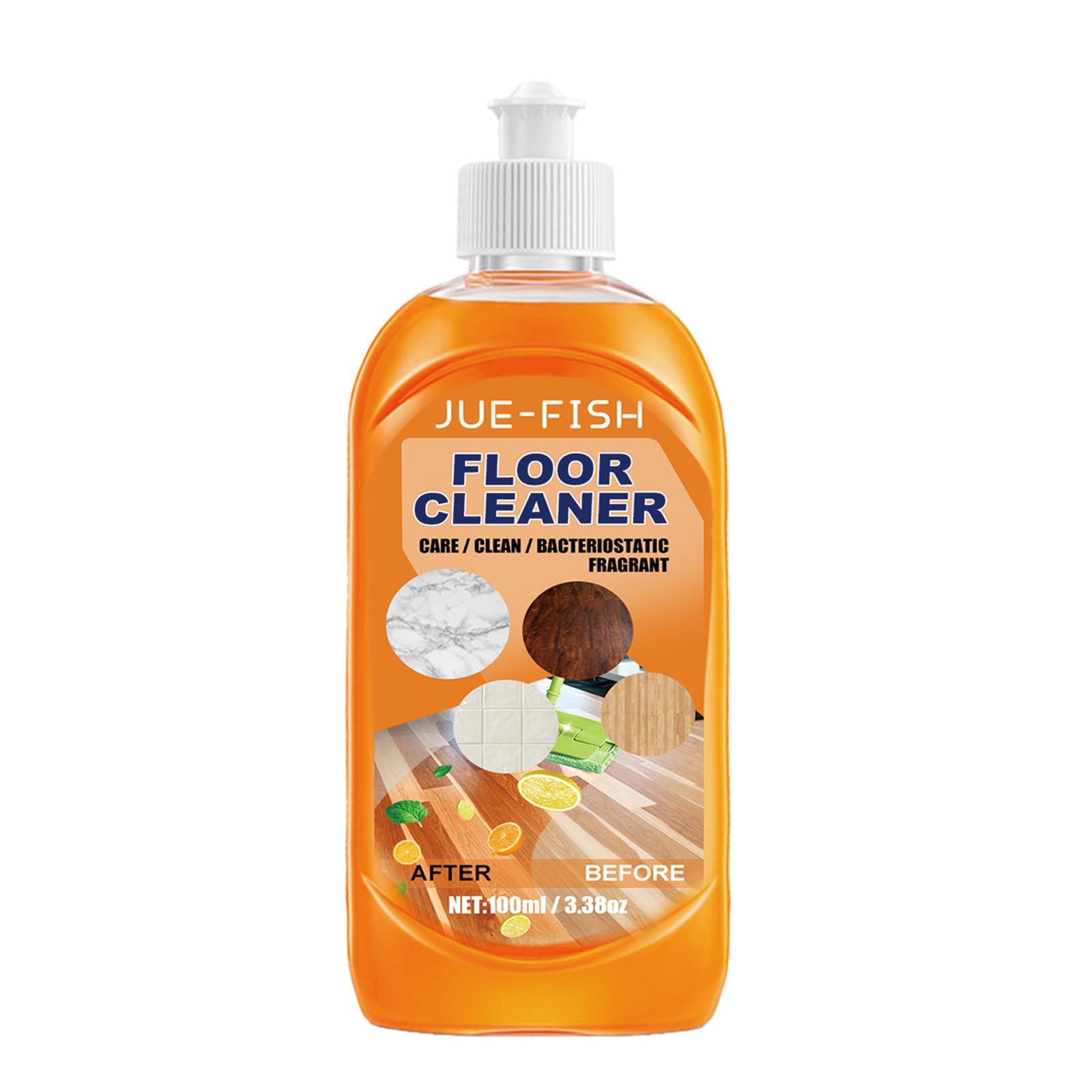 Jue-Fish Floor Cleaner, Wood Floor Cleaning Polishing Brightening Strong Decontamination Descaling Tile Cleaner
