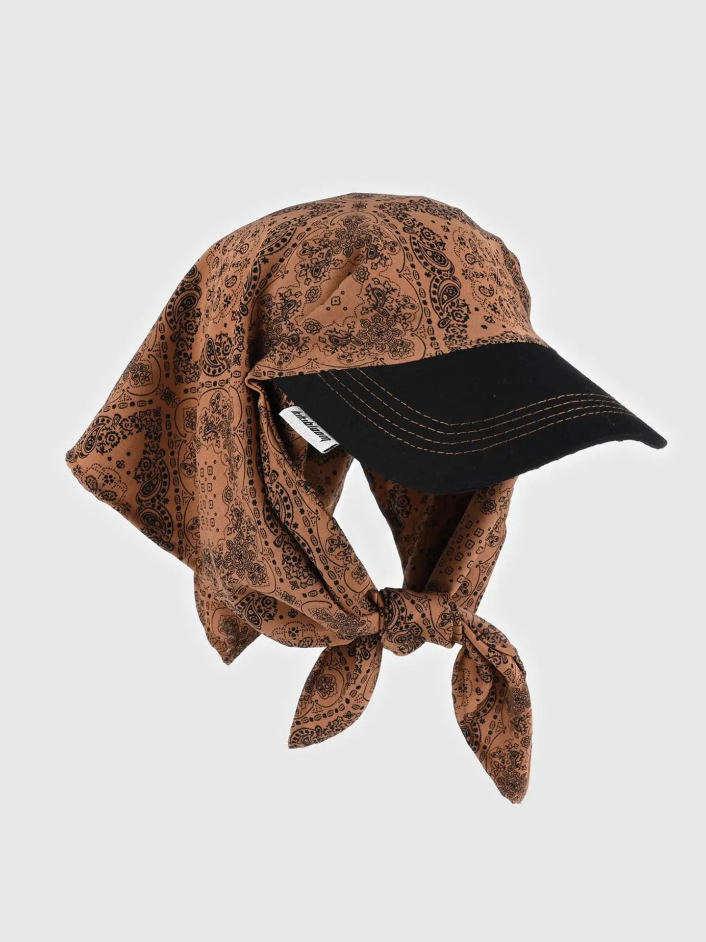 Vintage Pattern Headscarf Hat for Women, Summer Lightweight Sun Protection Cap, Hip Hop Tie-On Baseball Hat, Stylish Outdoor Accessory, Polyester Outdoor Headwear