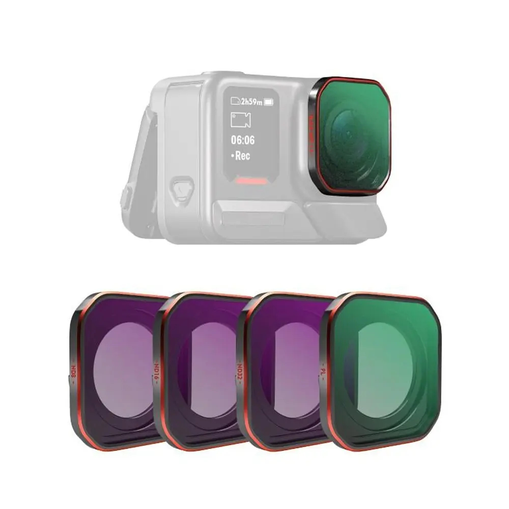 Action Camera Filter Kit Compatible with Insta360 Ace Pro 2, Snap-On ND8 ND16 ND32 CPL UV & Black Mist 1/4 Lens Filters, HD Optical Glass Multi-Coated, Reduce Glare, Control Exposure & Create Cinematic Videos for Travel Vlog Outdoor