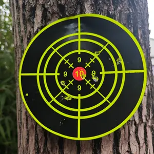 6 Inch X 6 Inch Target Shooting Splatter Target, Sticky Bullseye Sticker, Fluorescent Reaction Shooting Target for Archery