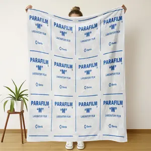 Parafilm M Laboratory Blanket, Science Lab Throw Blanket, Researcher Fleece Blanket, Comfortable and Durable, Ideal for Labs and ResearchersParafilm Blanket Laboratory Blanket Scientist Blanket Science Blanket Research Blanket STEM Blanket