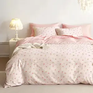 - Floral Comforter Set,  Cottagecore Aesthetic Cute Flower Rose  for Women Teen Girls, Soft Lightweight Dorm Beddg, 3 count, Dusty Pk,  Size