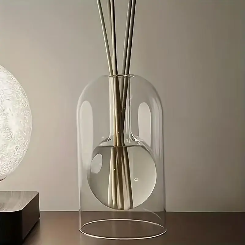 Elegant Clear Glass Aroma Relax Oil Diffuser Bottle, Portable Lightweight Design, Ideal for Home & Car, Perfect Gift for Holidays