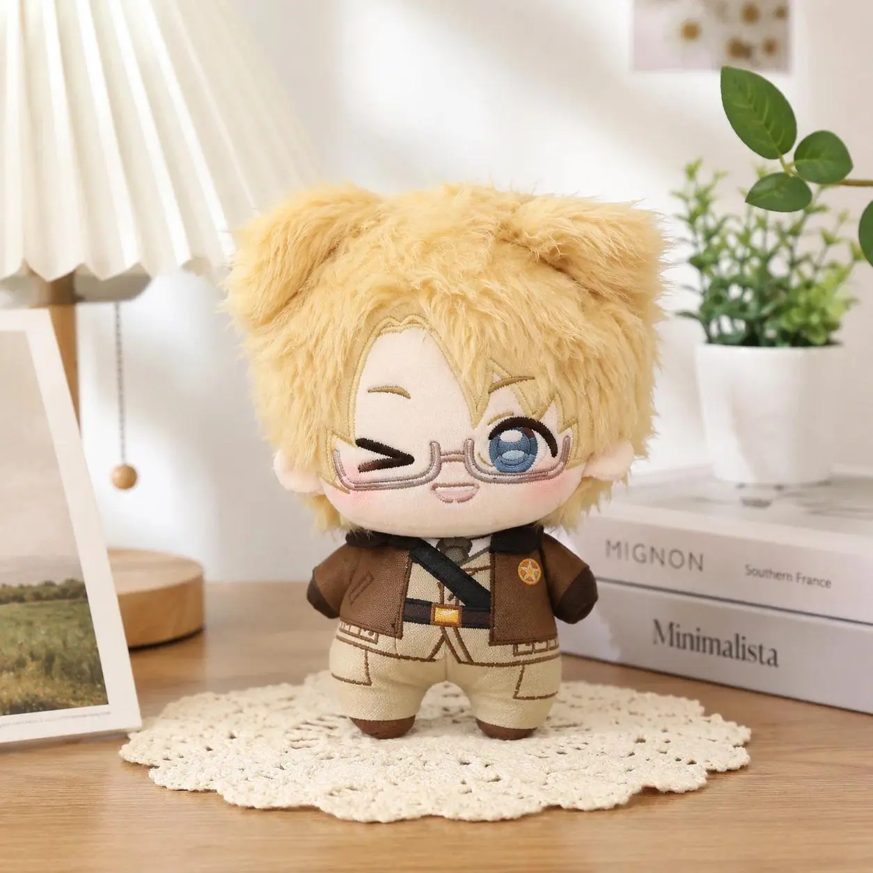 2026 hot itemGame Hetalia Alfred F. Jones Stuffed Doll Plushie Backpack 10cm Pandents Keychain Doll Plush Toys Birthday Xmas Gifts