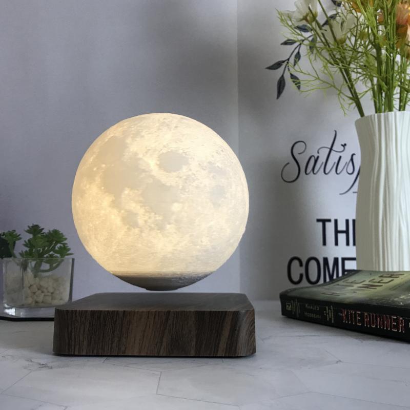 Lunar Miracle - Magnetic Levitating Moon Lamp with 3D Printed Craters - Mesmerizing Night Light for Bedroom, Office & Home Decor - 3 Color Modes, Creates a Futuristic Ambiance