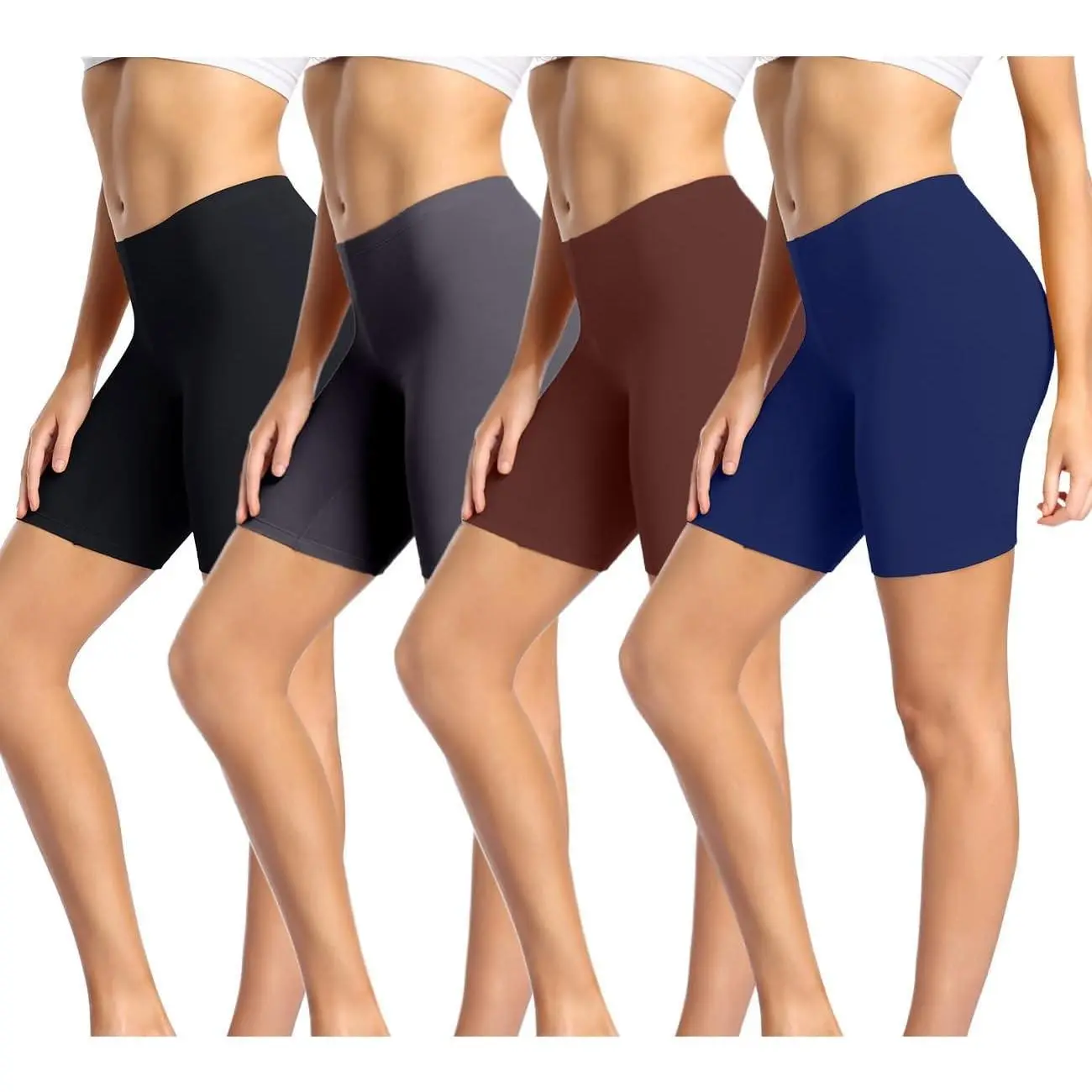 Women's Cotton Boy Shorts Underwear Anti Chafing Soft Biker Short Plus Boy Shorts Panties 4 Pack