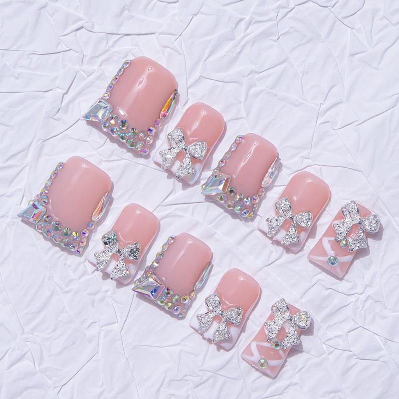 Nailssbysheccid, 10pcs-Y2K press on nails, duck nails, 100%handmade, with French, 3D, smudt, hand-drawn designs, perfect for family dinners, dates, weddings, and the best gift for girls! Jelly gel, crystal sticks and rolling sticks are given as gifts. Nailssbysheccid, 10pcs-Y2K press on nails, duck nails, 100%handmade, with French, 3D, smudt, hand-drawn designs, perfect for family dinners, dates, weddings, and the best gift for girls! Jelly gel, crystal sticks and rolling sticks are given as gifts.