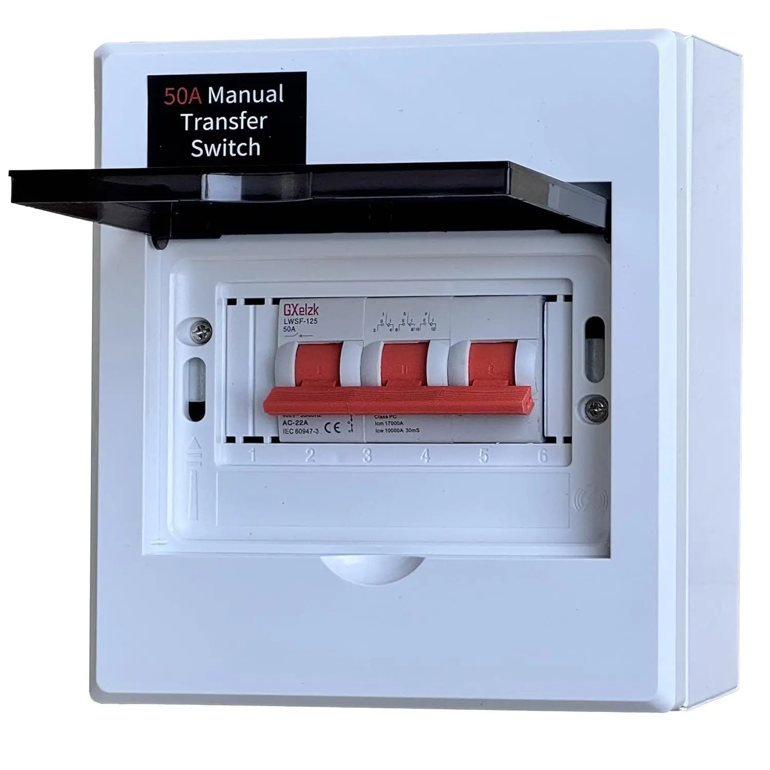 Generator Transfer Switch, Manual Transfer Switch 120/240V 12000W Capacity Tailor-Made for Portable Generator, 50A 3P Dual Power Manual
