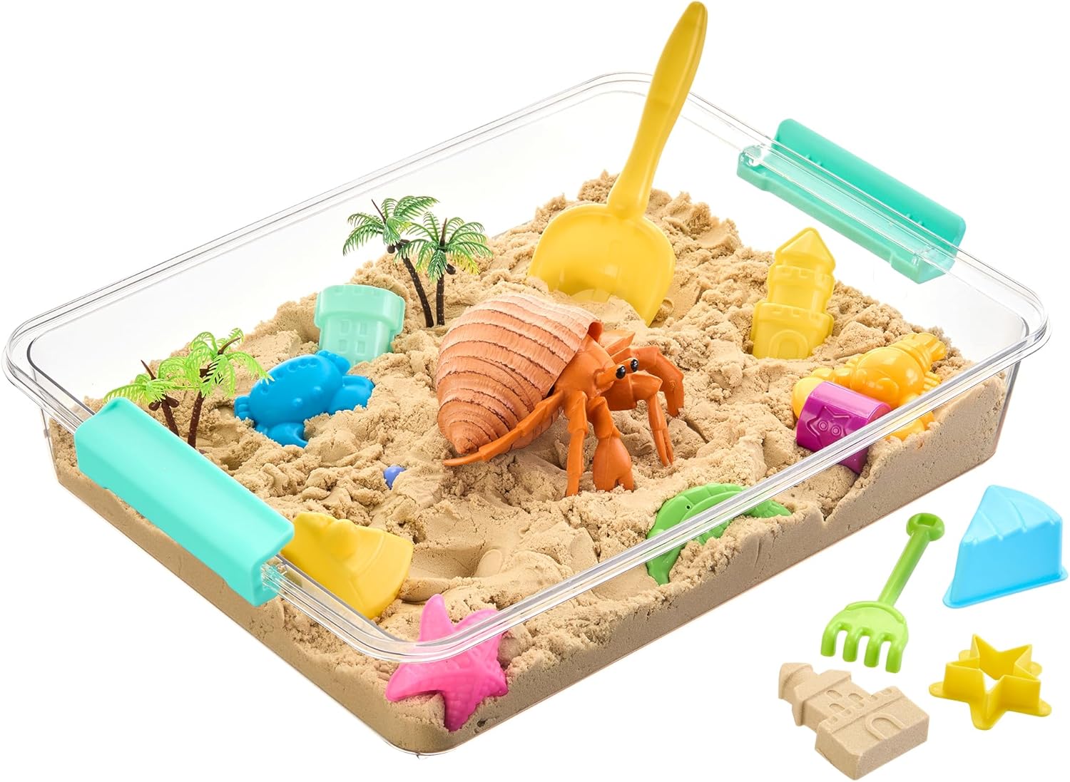 6 Qt Plastic Storage Bins with Lids, Clear Sensory Bins, Arts Crafts Organizers and Storage, Stackable Containers for Home Office and School Supplies, 4 Pack