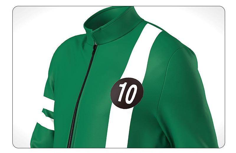 Anime Ben10 Alien Force Ben Tennyson Cosplay Unisex Sweatshirt Jacket Hoodies Zipper Coat Casual Uniforms Halloween Outfits