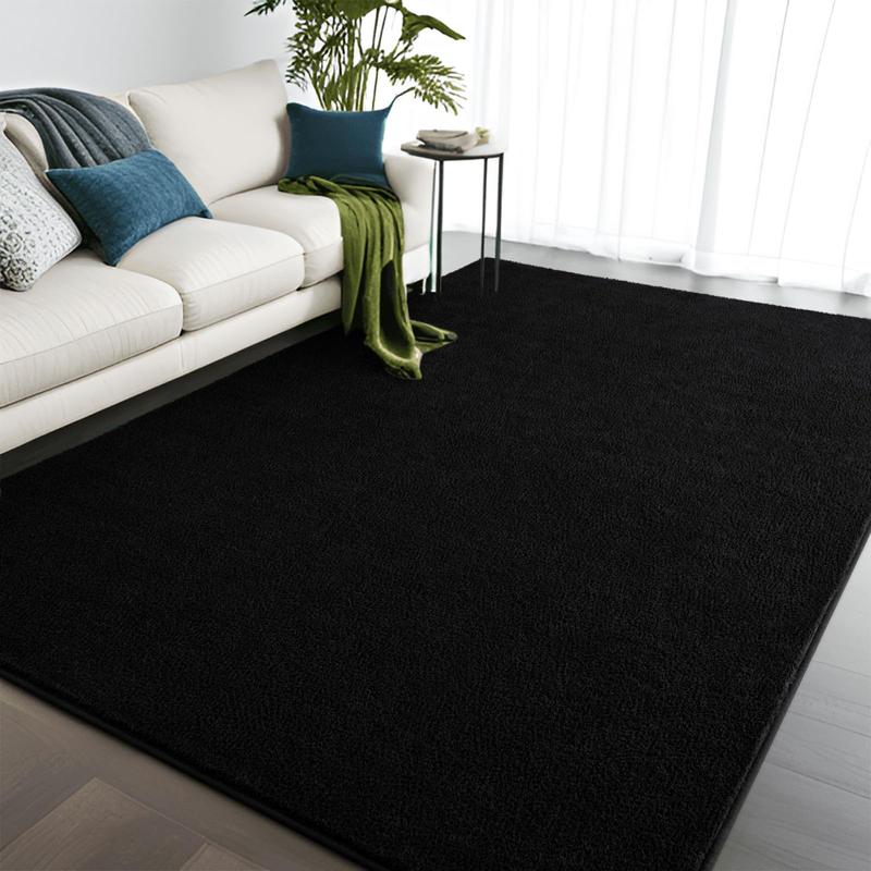 [Black Friday] 7x10 Feet Modern Shag Area Rug for Living Room, Washable Rugs for Bedroom, Indoor Floor Carpet Rugs, Plush Memory Foam Bedside for Kids Girls Teens Room Low Pile Rug Decor, Black, white, Grey, Blue, Green,Pink,4x6,5x7,5x8,6x9,7x10 Feet