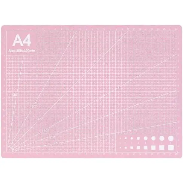 A4 Self-  Mat, Double-Sided Craft Mat with Grid Lines, Precision Rotary  Board for Office Desk, Art Craft, Sewing, Hobby, and DIY Projects - 9x12 Inches