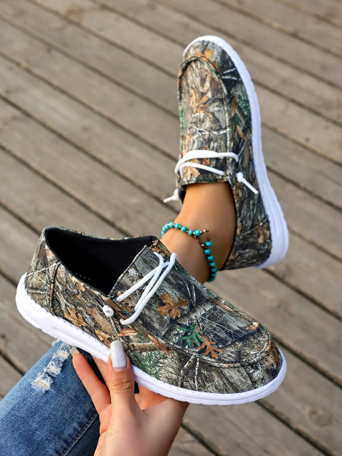 Women's Casual Slip-On Shoes, Leopard and Football Print Textile Upper, Rubber Sole, All Seasons, Comfortable Daily Wear, Perfect for Commuting