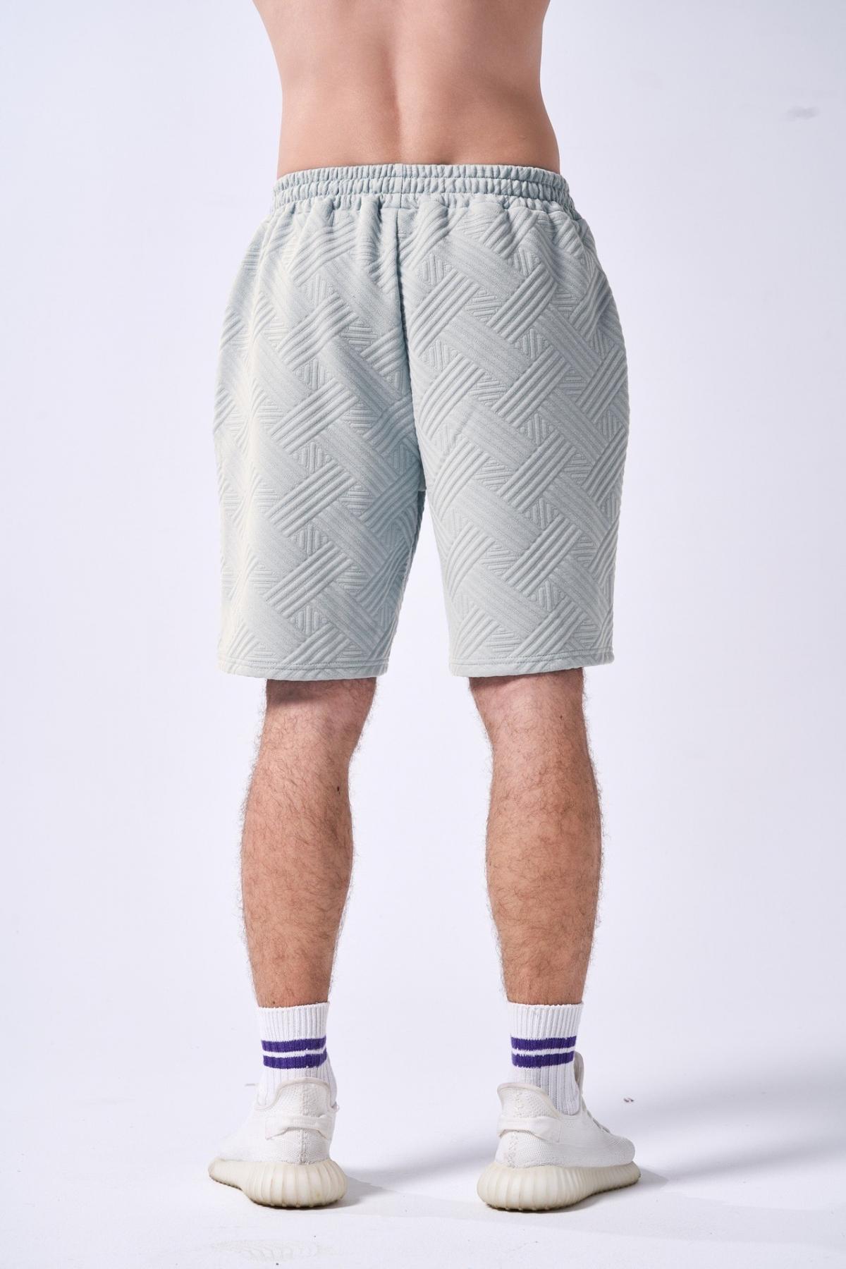 Mens Viral Jacquard Pattern Casual Shorts High Street Style Summer Loose Fit Athletic Jacquard Patterned Shorts for Men Comfortable Soft Gym Wear Everyday Outdoor Shorts Jacquard Patterned Casual Shorts