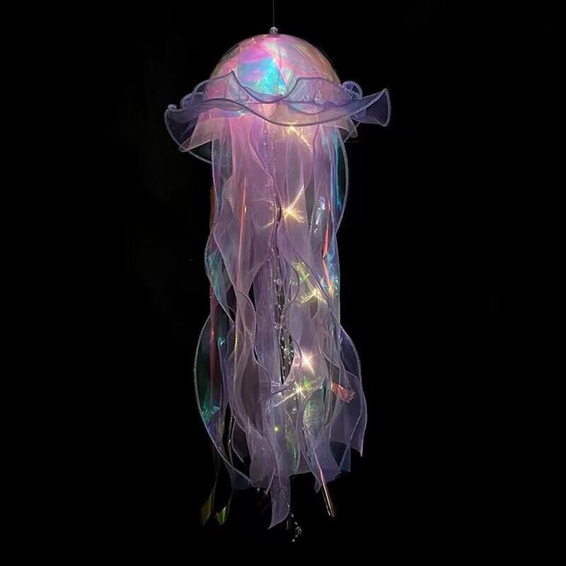 DIY Jellyfish Lantern Under The Sea Colorful Jellyfish Lamp Girl Bedroom Atmosphere Decoration Lamp Mermaid Theme Party Decor Christmas Gift Shop
