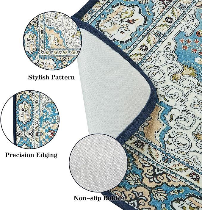 Premium Washable Cat Litter Mat - 2 Pack, 36" x 41" Super Absorbent Leak-Proof Training Pad, Non-Slip Whelping Mat, Suitable for Litter Box Areas and Pets