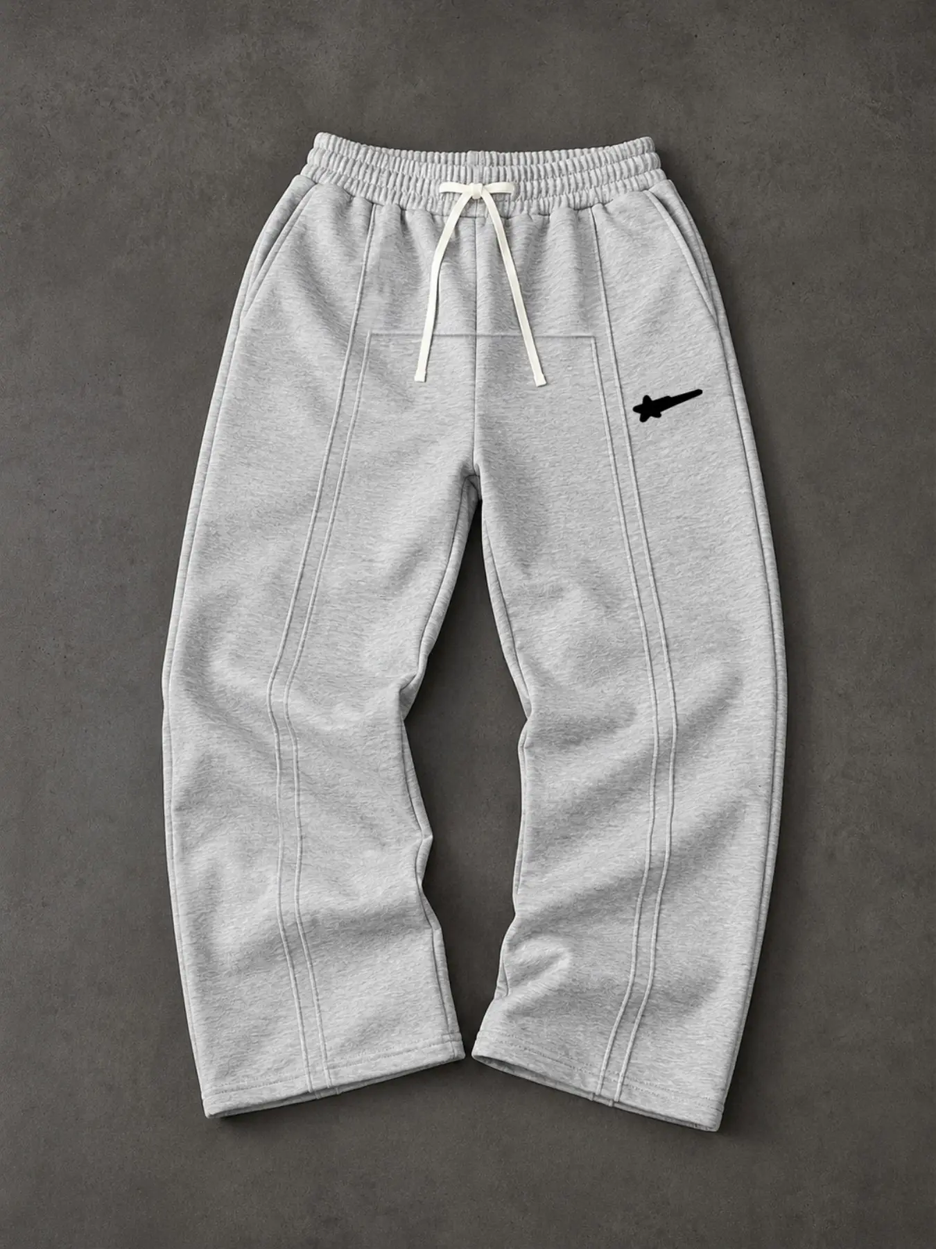 Men's Fashion High Street Trendy Straight Leg Casual Loose Fit Loose Sweatpants, Comfortable Breathable Fabric, Perfect for Daily Wear, Casual Streetwear Trousers