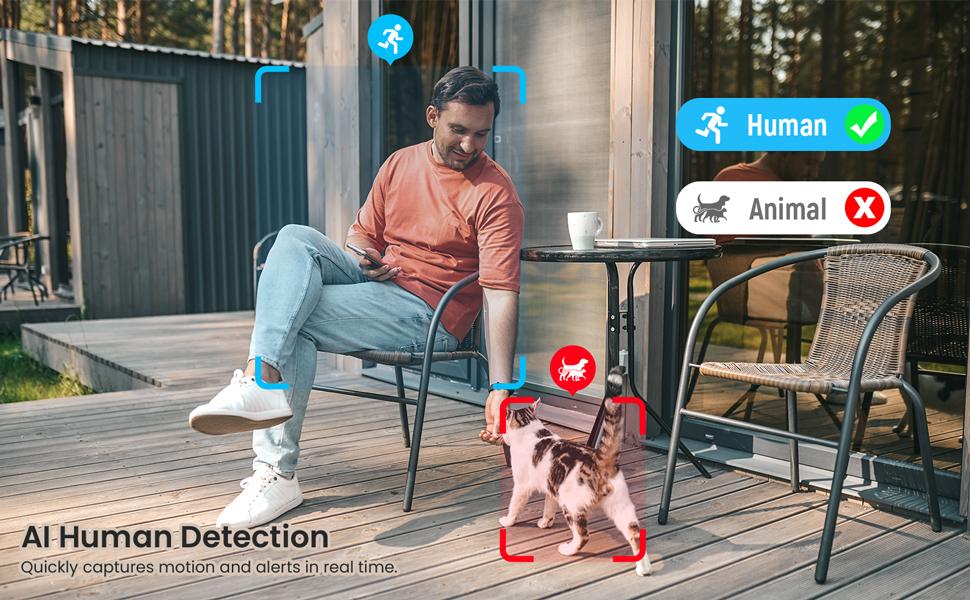 1080p Wireless Video Doorbell Camera, AI Human Detection, 2-Way Talk, Live View, Night Vision, Cloud Storage, 2.4G WiFi Only, Battery, Indoor Outdoor Surveillance (Linen)