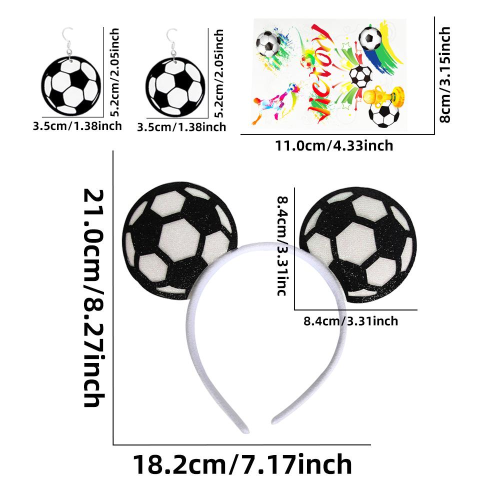 U.S.-Canada-Mexico World Cup Football Decorative Supplies Set Fans Cheer Photo Props Football Headband Headband