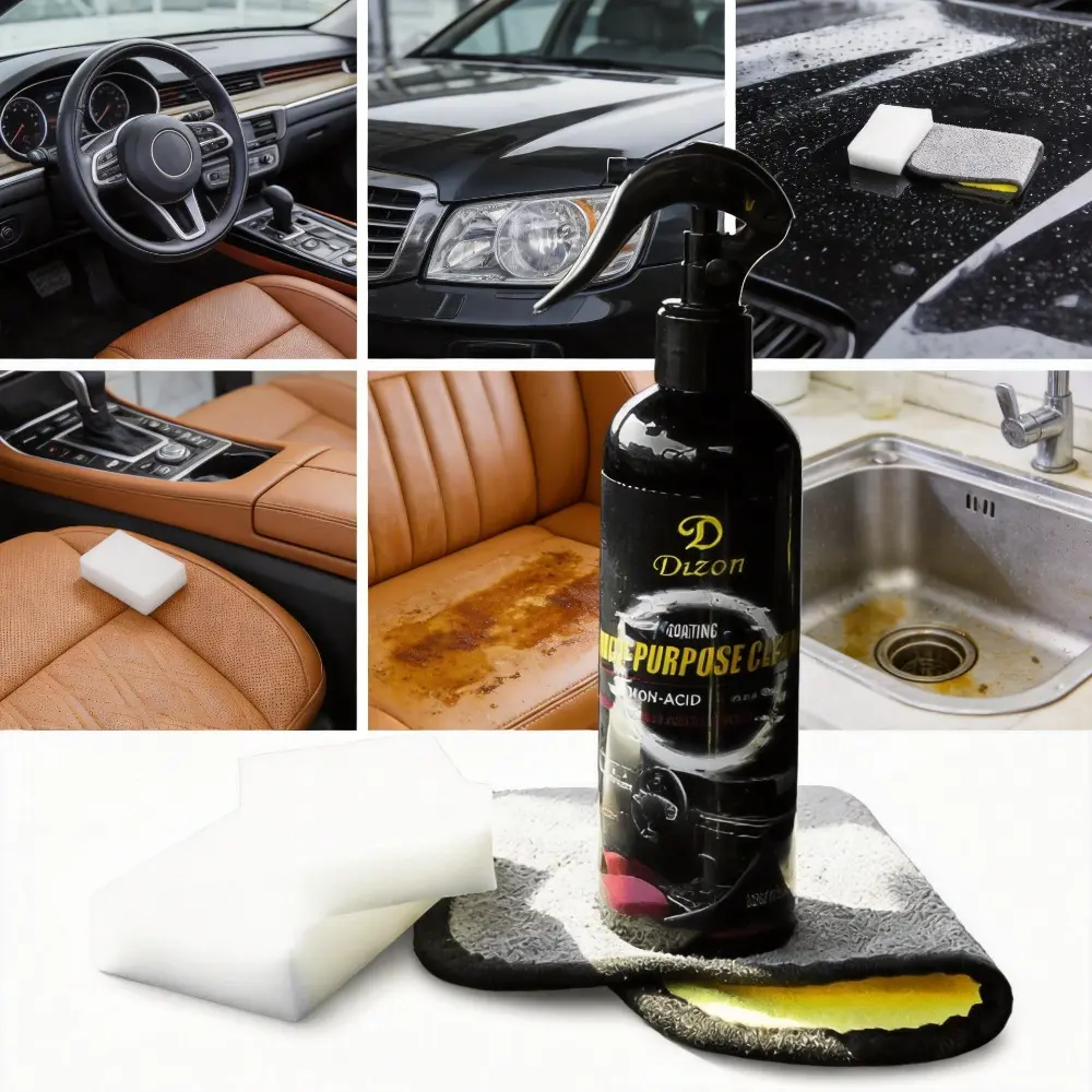 Multi-Purpose Cleaning Spray Powerful Stain Remover Heavy Decontamination Cleaner For Auto Interior Kitchen Leather Ceramic Glass Surface Care