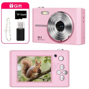 Digital Camera, Camera for Beginner with 2.4inch Screen, 720P Autofocus Vlogging Camera with Dual Lens, Memory Card, Anti-Shake, Compact Point and Shoot Digital Cameras