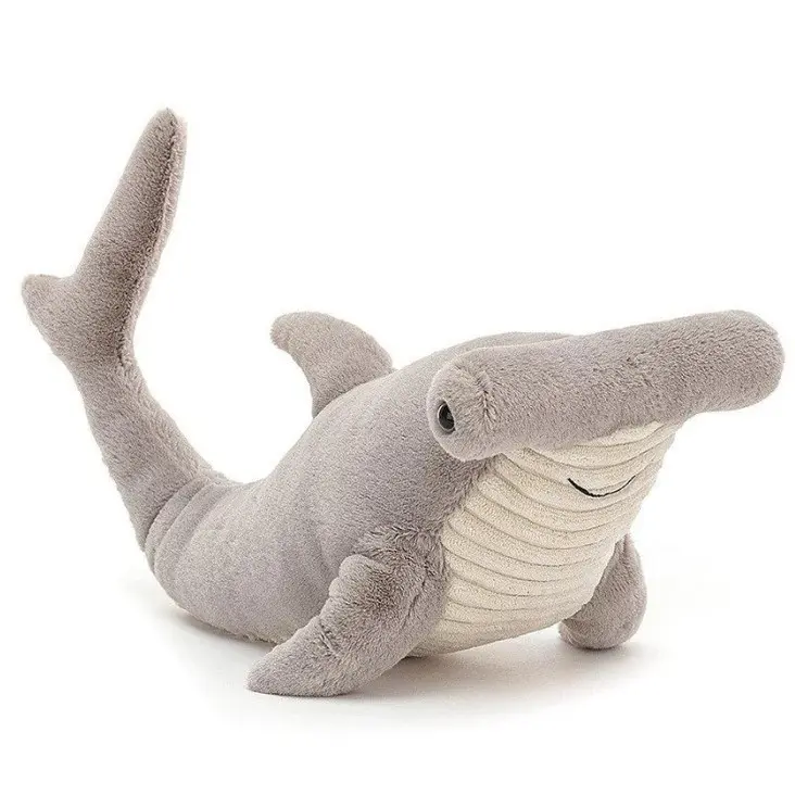 Cute Hammerhead Shark Plush Toy Soft Ocean Creature Stuffed Animal Doll Gray Shark Stuffed Figure Home Sofa Decor Holiday Birthday Gift For Kids