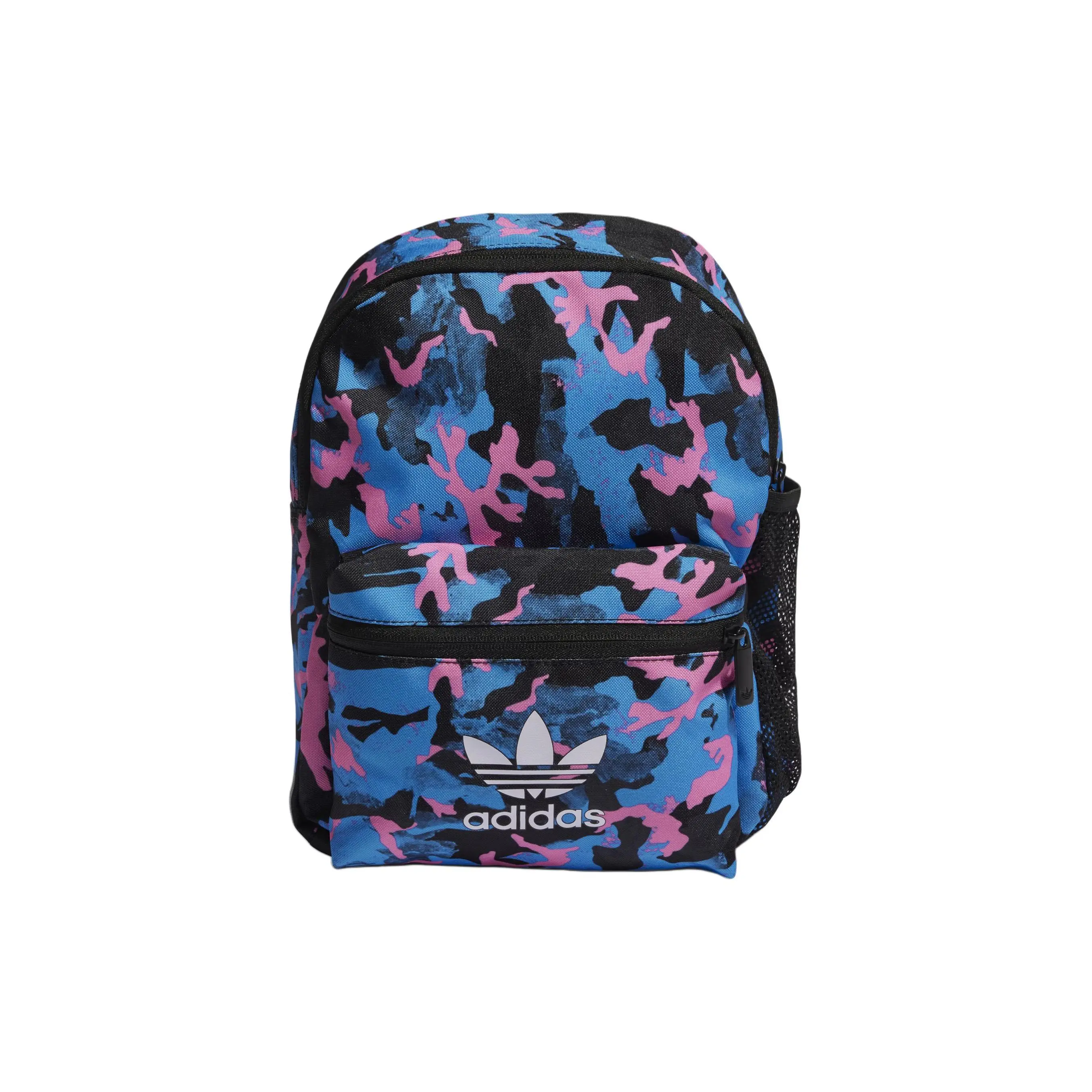 Adidas Originals Recycled Polyester Backpack with Trefoil Logo – Unisex Pulse Blue, Carbon, and Black