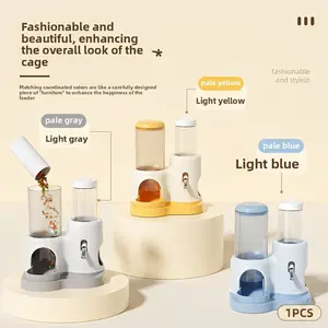 Hamster Two-In-One Automatic Watering and Feeding Dispenser, Anti-Tip Design, Hamster Bowl, Pet Supplies for Golden Hamsters