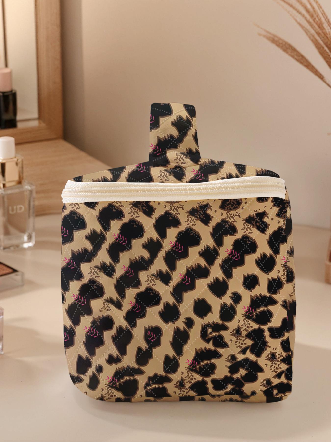 Tiger Pattern Makeup Bag, Large Capacity Travel Toiletry Bag, Portable Travel Cosmetic Storage Bag, Zipper Makeup Organizer Pouch,  Makeup Bag, Cosmetics Organizer, Travel Accessory