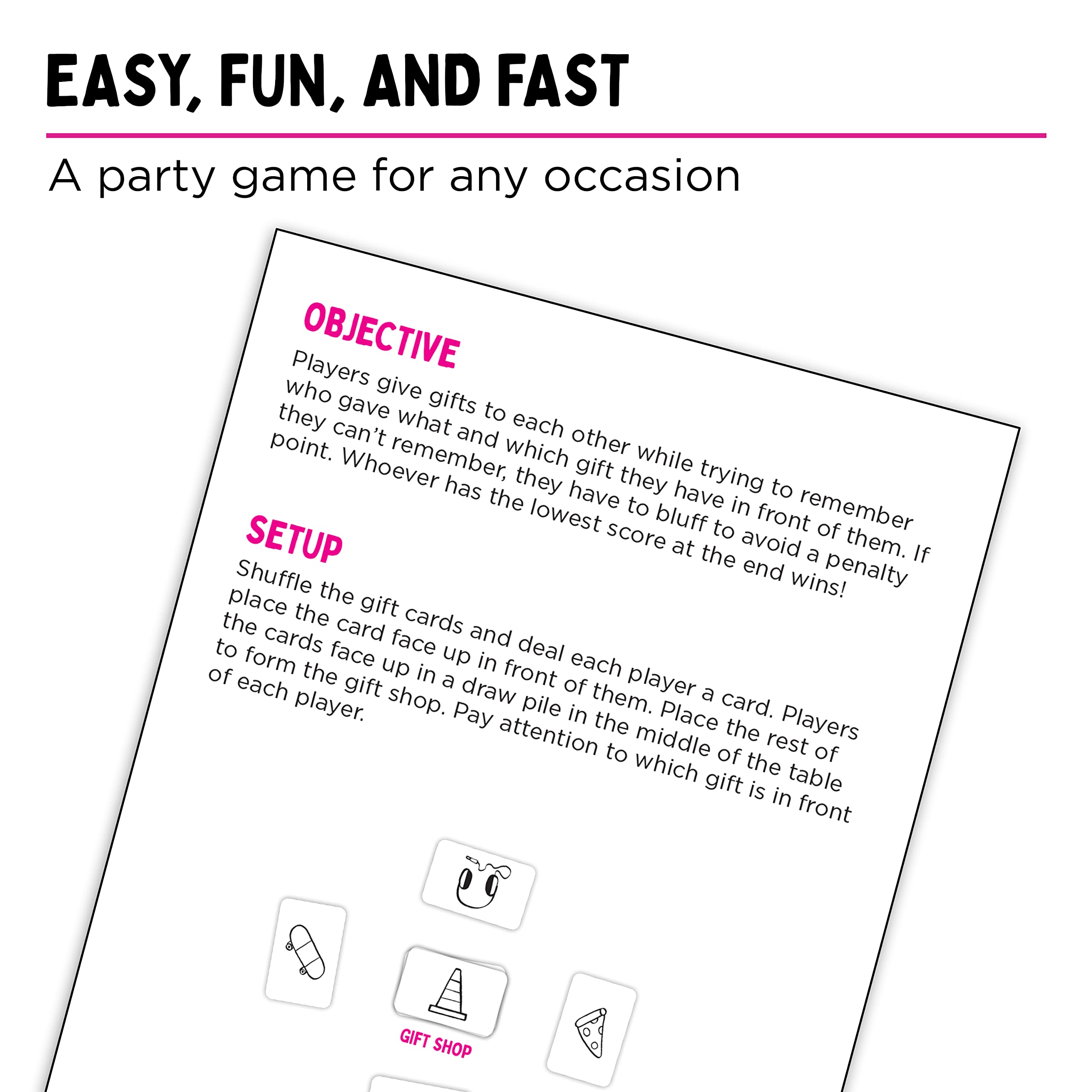 That’s Not a Hat Board Game Happy Party Game Set with Basic and Extended Card for  3-8 Players All Ages-Fun Bluffing & Memory