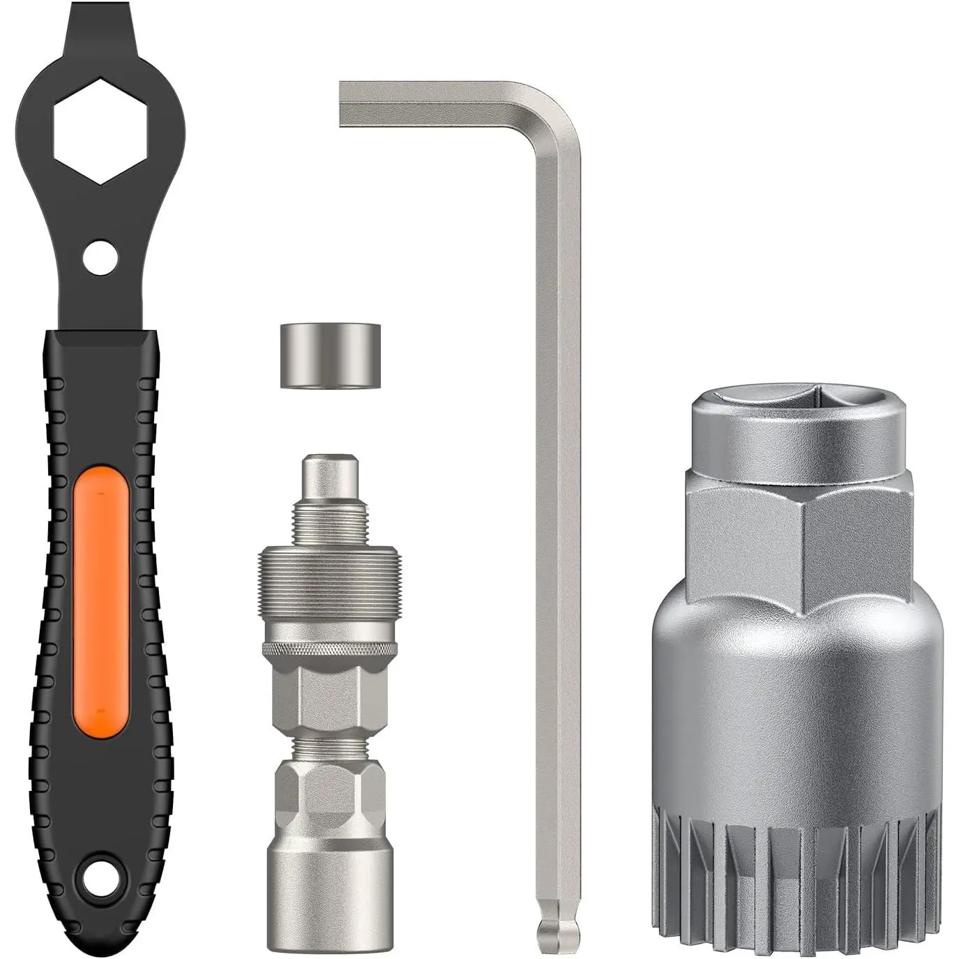 Upgraded Bicycle Crank Puller Set, Cranks Removal Tool Kit for Bike Repair, Compatible with Square Taper & ISIS Splined Crank Arms, Cycling Gear