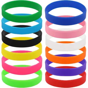 (6PCS, color random) Fashionable Wristband for Women & Men,Silicone Wristband Plain No Words Divided into Teams Identification Wristband Luminous Handmade Wristband Bracelet on-the-go comfort fidget