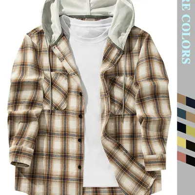 Beige Flannel Men Outfit TikTok Shop