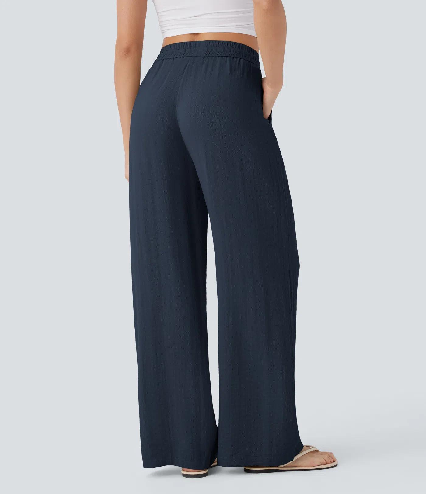 #halara#wide-leg pants#linen pants#highwaistedpants#casualtrousers#womensfashion#spring2026fashion#Travel Pants#everydayoutfit#pantswithpockets#flowypants#y2kfashion#athleisure