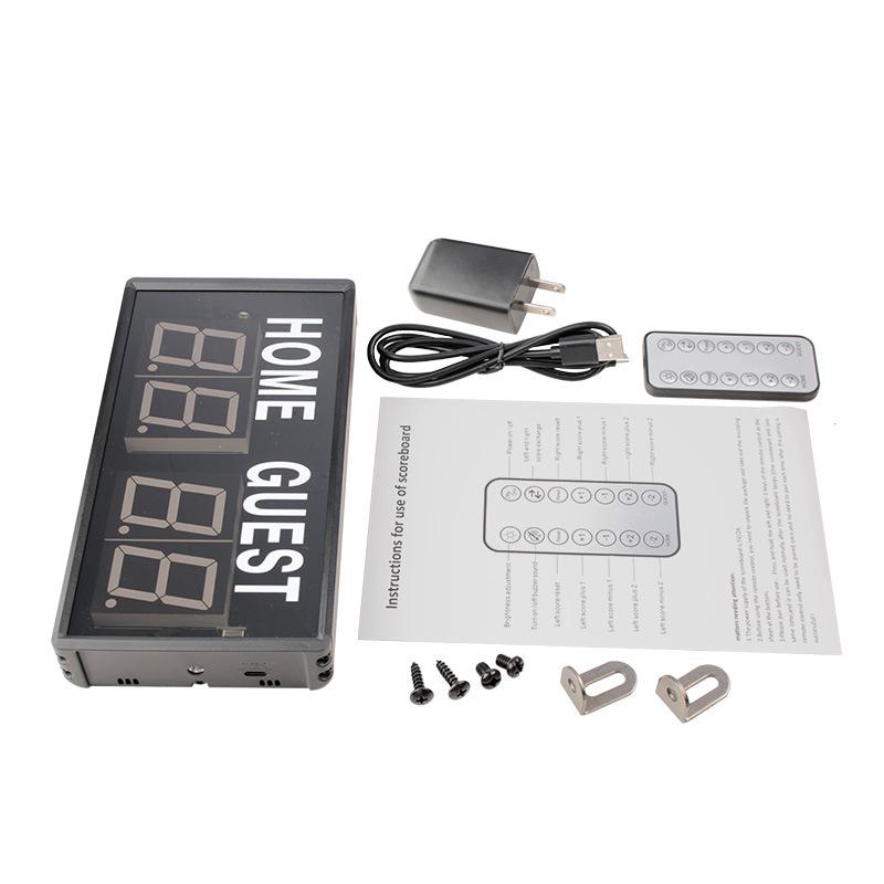 Billiards basketball table tennis badminton game score recording wireless remote control led portable electronic scoreboard