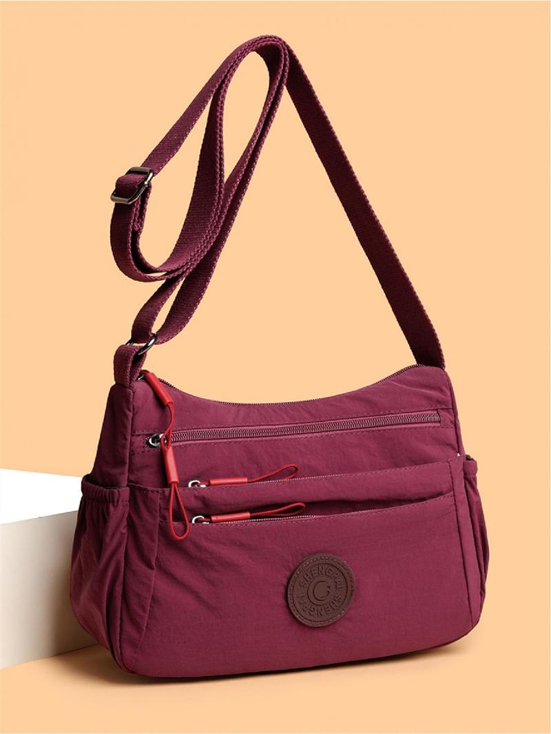 Women's Solid Color Fashionable Multi-pocket Zipper Crossbody Bag for Daily Use, Casual Trendy Versatile High-quality Daily Commuting Bag, Crossbody Purse