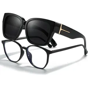Polarized Fit Over Glasses Sunglasses for Women Men  Trendy Stylish Snap Shades UV400 Protection S7511