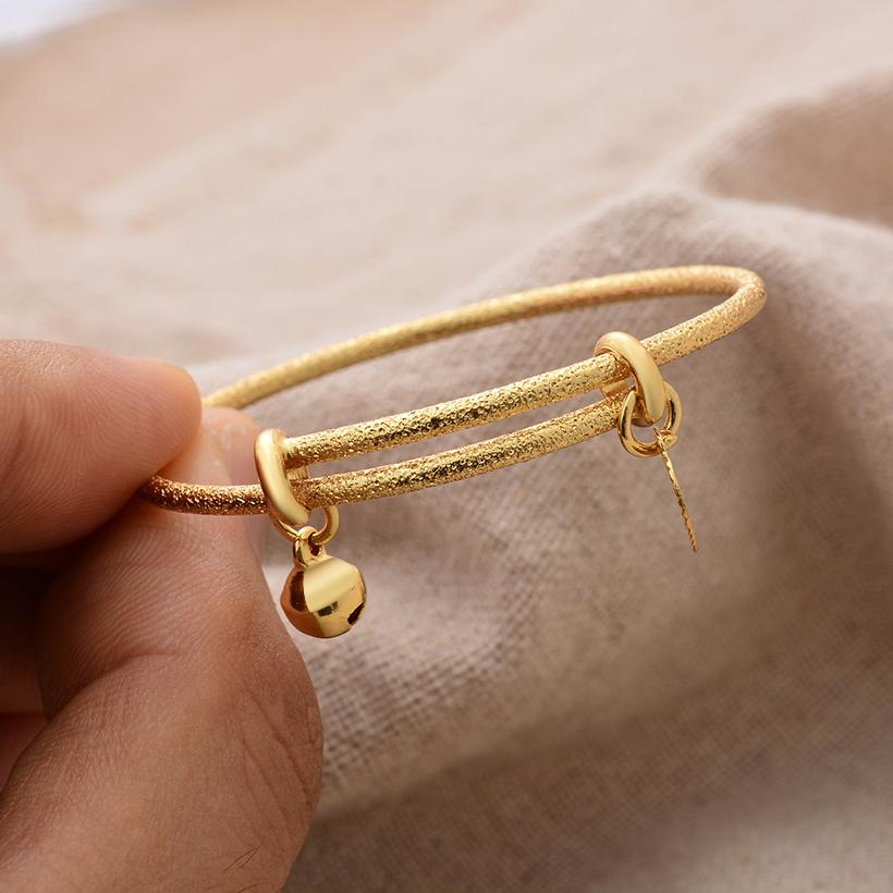 Gold Color Bangle for Girls/Baby/Kids Charm Gypsophila Bracelet Small Bell  Heart Jewelry Child Christmas Gifts