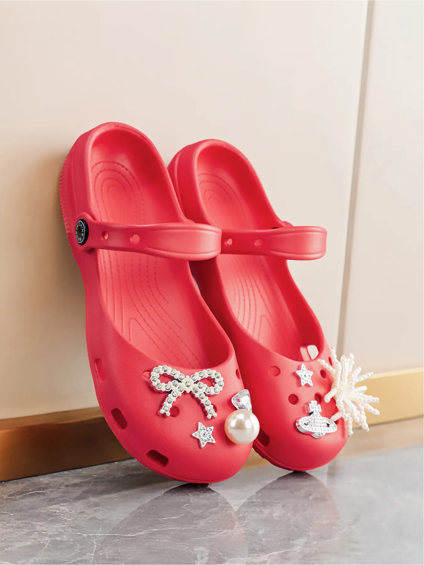 Simple Black Mary Jane Lightweight Casual Clogs For Women, Light Soft Non-Slip Slides For School Office Daily Errands