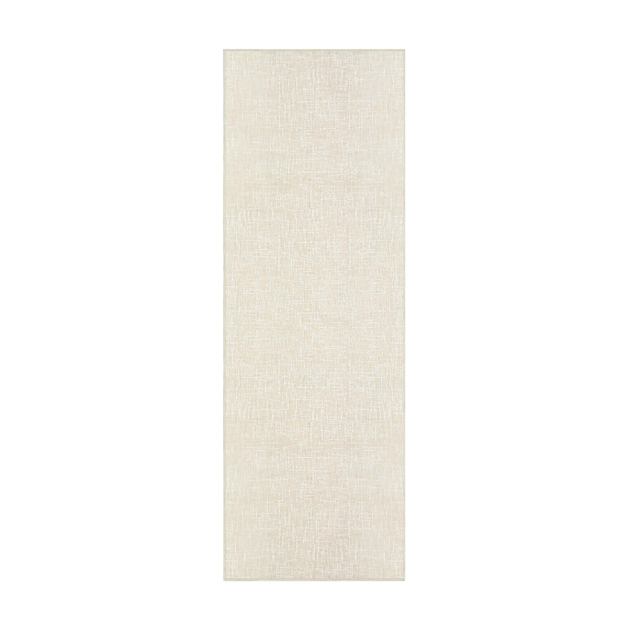 2x6 Washable Runner Rug, Modern Printed Pearl Velvet Hallway Carpet, Foldable Soft Rug for Entryway Kitchen Laundry Room, Beige