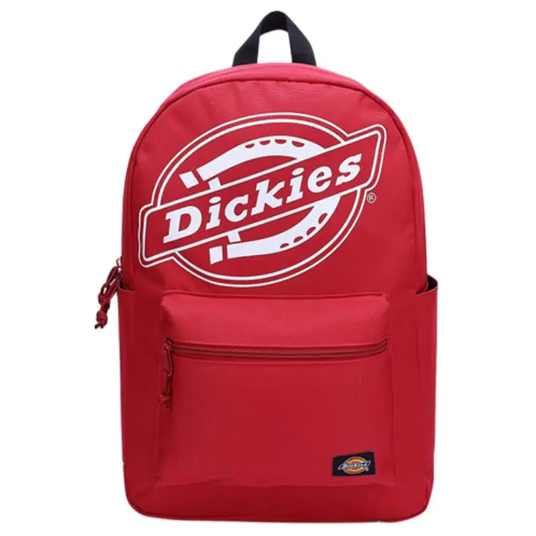 Dickies Classic Printed Oversized Logo Trendy Large-Capacity Backpack for Men and Women – Red