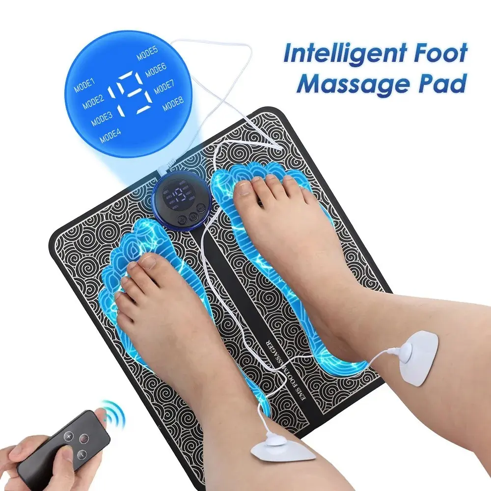 Foot Massager Pad for Pain Relief, Acupressure Massage, Electric Pulse Muscle Stimulation, Improves Circulation, Foot Relaxation