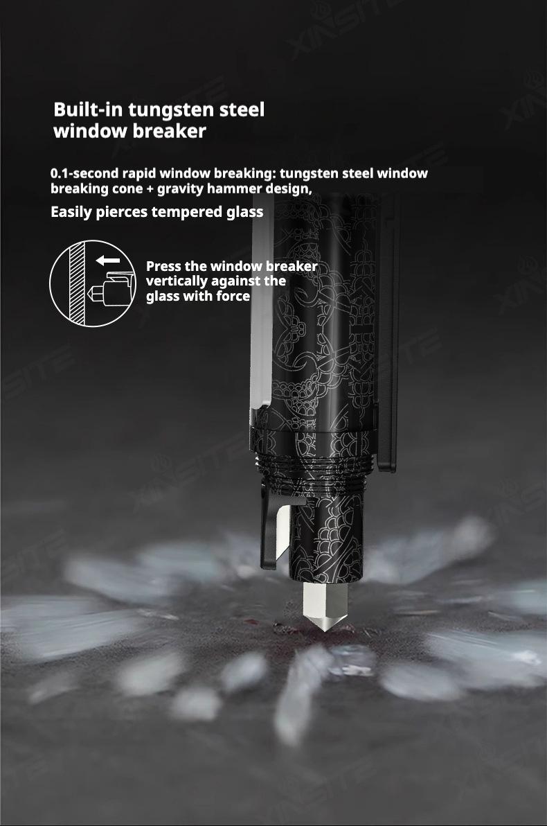 fast  shipping  items LED Bright Lanterns Multifunctional Outdoor Flashlight, Car Emergency Window Breaker and Cutter, 15 Lighting Modes, Side Magnet, Rechargeable Retractable Flashlight for ,Camping, Emergency and Halloween Gift light pocket biking bicyc