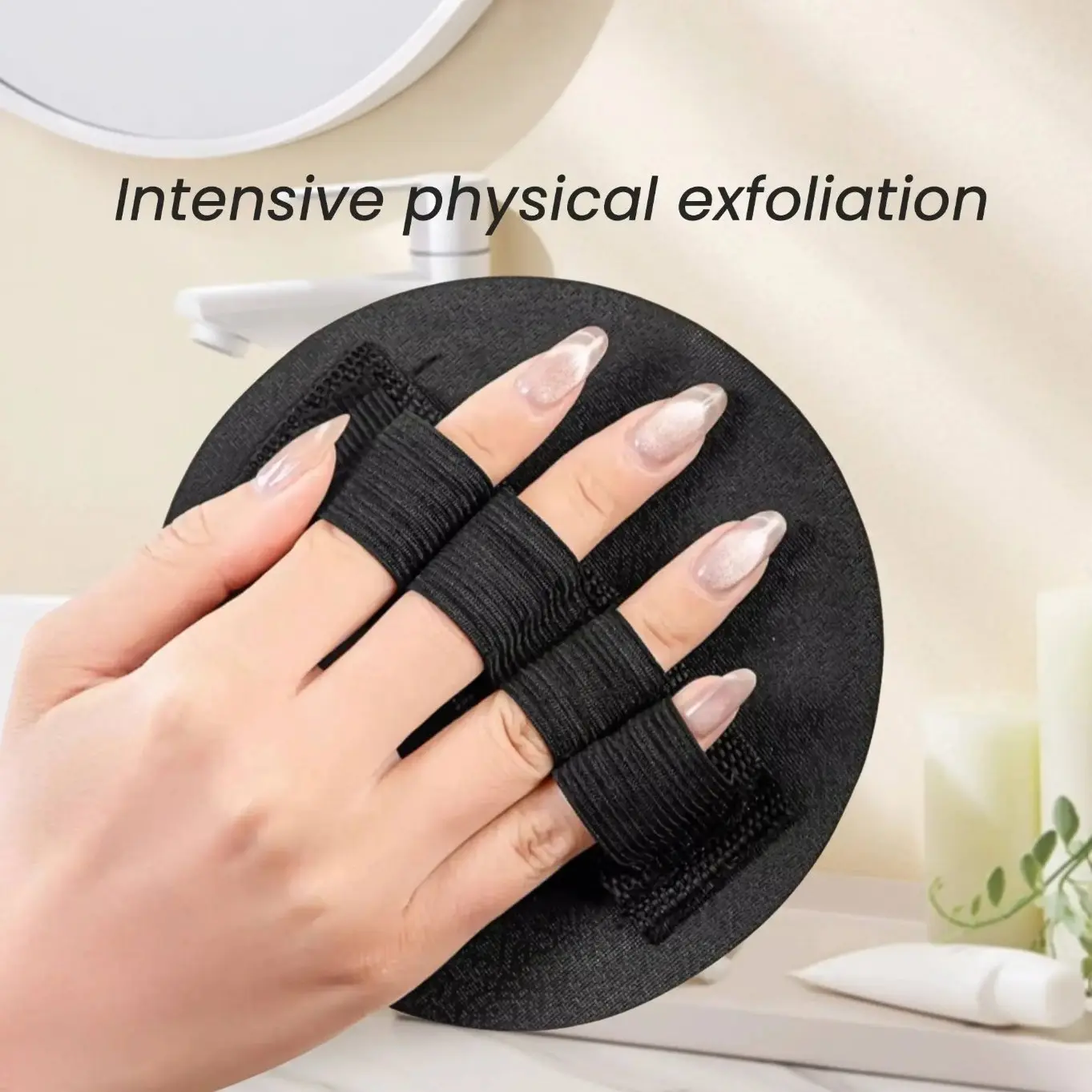 Exfoliating Bath Mitt, Body Exfoliating, Round Cake Scrubber, Bath Scrubber For Body, Pain-Free Mud Removal, Home Use, Women's Dedicated Bathing Tool, Shower Essential