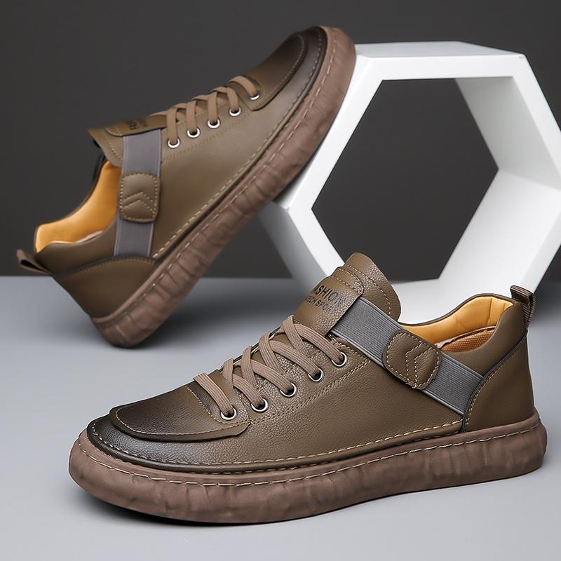 (New)Men's Lift Platform Sneakers - Low-Top Round-Toe Lace-Up/Shoe-On Closure (Compatible with both methods), Breathable All-Season s for Business & Casual Wear, Wide Size Range - Solid Color Sole & Insole - Style for all-