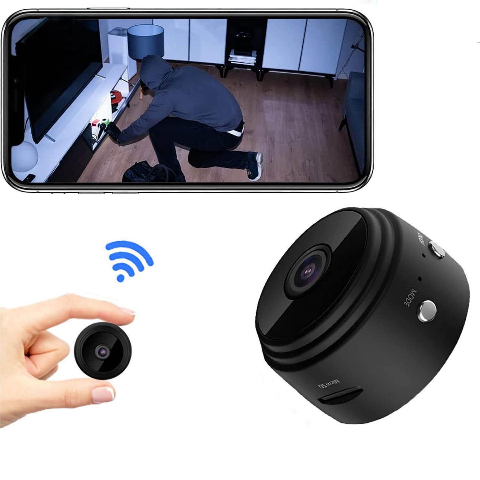 3-Pack A9 Mini Indoor Camera, USB Powered Compact Camera for Home, Office, Garage, Room & Small Space Observation